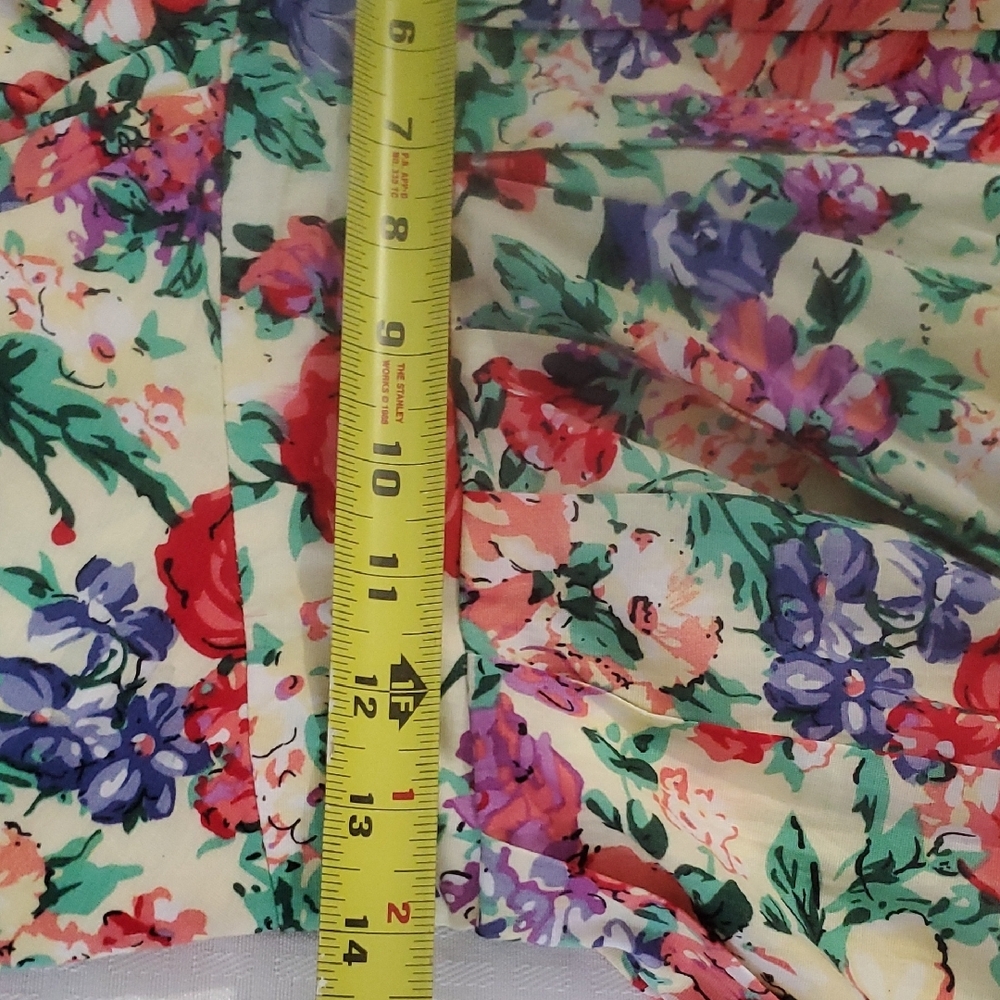 Sans Souci Pink and Green Pleated Strapless Sundress Sz M - Picture 16 of 17